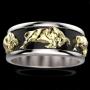 Taurus Bull Ring for Men, Norse Viking Bull Head Ring, Gold Bull Totem Ring, Vintage Bull Tribal Biker Ring, Taurus Constellation Amulet Ring, Punk Animal Jewelry Gift for Men Boys