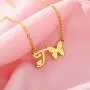Silove Butterfly Initial Letter Necklaces Gold Choker Charm Necklace Stainless Steel Birthday Jewelry Gifts for Women Teen Girls