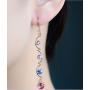 Neoglory Jewelry 14k Gold Plated Multicolor Beads Rhinestone Dangle Earrings 2.5''