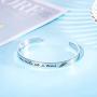 LParkin Marathon Runners Gifts Bracelet Running Jewelry Men Women One Mile at A Time Bracelet 1/4” x 6'' Stainless Steel Polished Finish