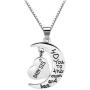 lifelovevc Women Family Jewellery Set Silver Love Heart Baby Mid Big Little Sister Pendant Necklace