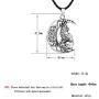 Flzaitian Wolf Jewelry Wolf and Crescent Moon Necklace for Men for Women