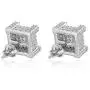 SENTERIA Iced Out Mens Earring Cubic Zirconia Cubist Screw Back 18k Yellow Gold plated Hypoallergenic Square Stud Earring For Men and Women Hip Hop Jewelry SENTERIA Iced Out Mens Earring Cubic Zirconia Cubist Screw Back 18k Yellow Gold plated Hypoallergenic Square Stud Earring For Men and Women Hip Hop Jewelry