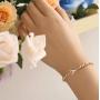 Hidepoo Initial Beaded Bracelets for Women, 14K Gold Plated Dainty Cubic Zirconia Bead Initial Bracelets Personalized Letter Beaded Initial Bracelets for Women Girls Jewelry Gifts