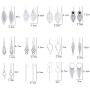 LAIMALA 12 Pairs Drop Dangle Earrings Boho Fashion Jewelry Vintage Statement Bohemian Silver Earrings Set Women Girls For Valentines Day/Birthday Gifts