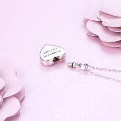 Sterling Silver Sunflower or Lotus Flower Heart Memorial Ash Keepsake Urn Cremation Necklace for Ashes for Women