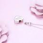 Sterling Silver Sunflower or Lotus Flower Heart Memorial Ash Keepsake Urn Cremation Necklace for Ashes for Women