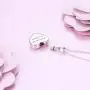 Sterling Silver Sunflower or Lotus Flower Heart Memorial Ash Keepsake Urn Cremation Necklace for Ashes for Women