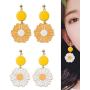 YIZHEN Sweet Daisy Sunflower Dangle Drop Earrings Summer Flower Jewelry for Women Girls