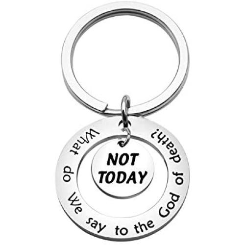 MAOFAED Inspirational Gift Encouragement Gift Fandom Gift What Do We Say to The God of Death Not Today