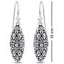 Charmsy Sterling Silver Jewelry Light-Weight Antique Filigree Drop Dangle Earring for Women