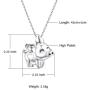 S925 Sterling Silver Animals Pendant Necklace Cute Animal Lover Jewelry Birthday for Women Girls Daughter Wife Valentines Day