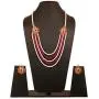 Touchstone Indian Bollywood Handcrafted Traditional Royal Mughal Kundan Polki Meenakari Enamel Colorful Wedding Designer Jewelry Long Necklace Set in Gold and Silver Tone for Women.