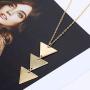 Shegirl Bar Long Necklace Charm Three Triangle Arrow Pendant Necklace Gold Fashion Y-Necklace Jewelry for Women and Girls Gifts