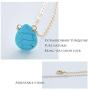 CanB Turquoise Long Necklace Tiny Turquoise Necklace Turquoise Drop Necklace Dainty Necklace Jewelry for Women Girls (Gold)
