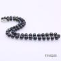 JYX Pearl Necklace Set 8-9mm Dark-Blue Freshwater Pearl Necklace Bracelet and Earrings Jewelry Set