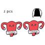 XUNER Cuterus Pin Uterus Uterus Ovaries Pin Medical Pins Enamel Brooch Uterine Medicine Brooches Feminist Jewelry Gifts for Woman &Nurses Graduate Students