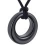 DESIGNSCAPE3D Cremation Jewelry for Ashes Circle of Life Memorial Urn Necklace for Ashes Stainless Steel Keepsake Ash Pendant Ashes Necklace with 20'' Chain + Gift Box + Filling Kit