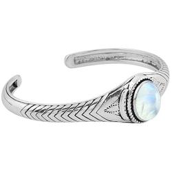 Natural Labradorite Lapis Moonstone Cuff Bangle 10x14mm Oval Shape Gemstone 925 Silver Overlay Cuff Bangle Jewelry