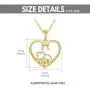 14k Gold Heart Pendant Necklace for Women, Real Gold Lucky Elephant Love Jewelry Gifts for Mother/Wife, 16+1+1 Inch 14k Gold Heart Pendant Necklace for Women, Real Gold Lucky Elephant Love Jewelry Gifts for Mother/Wife, 16+1+1 Inch