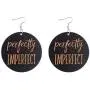 Bohemian Wooden Earrings for Women Teen Girls Both Printing Faith Over Fear Sayings Design Earrings