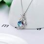 TOUPOP [Horse/Giraffe/Unicorn] Necklace s925 Sterling Silver Pendant Necklace Jewelry with Heart Crystal, Birthday Christmas Valentines Day Mother’s day Gifts for her Mom Women Teen Girls Animal Lovers