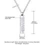 U7 Men Women 6 Sided Bar Necklace Personalized Mantra Jewelry Stainless Steel Cube Bar Pendant with Chain 22 Inch,Name Plate, Initials Engrave Necklaces for Mother/Daughter/Lover