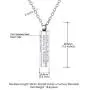 U7 Men Women 6 Sided Bar Necklace Personalized Mantra Jewelry Stainless Steel Cube Bar Pendant with Chain 22 Inch,Name Plate, Initials Engrave Necklaces for Mother/Daughter/Lover