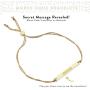 Lucky Feather Morse Code Bracelets for Women and Girls - 14K Gold Dipped Bar with Secret Message Engraved on Adjustable 7'' - 8'' Cord - Friendship Bracelet Gift for Her