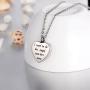 Valyria Heart Cremation Urn Necklace Memorial Keepsake Jewelry - Engraved I Used to be his Angel, Now Hes Mine