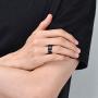 King Will Mens 8mm Black Titanium Wedding Ring Inlay With Real Wood Comfort Fit Brushed Center