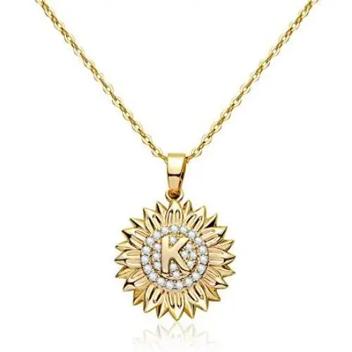 MOROTOLE Sunflower Necklace Initial Sunflower Necklaces for Women Girls, 18K Gold Plated CZ Letter Sunflower Pendant Necklace Jewelry Gifts Dainty You are My Sunshine Necklace MOROTOLE Sunflower Necklace Initial Sunflower Necklaces for Women Girls, 18K Gold Plated CZ Letter Sunflower Pendant Necklace Jewelry Gifts Dainty You are My Sunshine Necklace