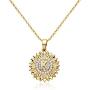 MOROTOLE Sunflower Necklace Initial Sunflower Necklaces for Women Girls, 18K Gold Plated CZ Letter Sunflower Pendant Necklace Jewelry Gifts Dainty You are My Sunshine Necklace
