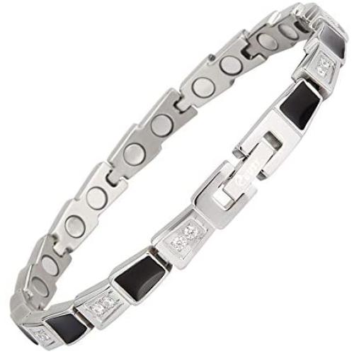 EBUTY Magnetic Bracelet for Women Sparkling Cubic Zirconia