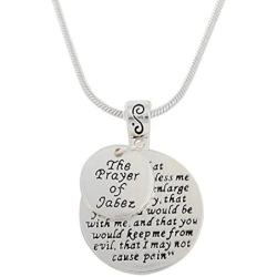 Skyrim The Prayer of Jabez Two Coins Budda Words Engraved Pendant Necklace Jewelry for Men and Women