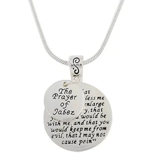 Skyrim The Prayer of Jabez Two Coins Budda Words Engraved Pendant Necklace Jewelry for Men and Women Skyrim The Prayer of Jabez Two Coins Budda Words Engraved Pendant Necklace Jewelry for Men and Women