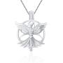 LGSY Phoenix Cage Pendants for Pearl Jewelry Making Sterling Silver, Design Pearl Cage Pendants for Adorable Gift