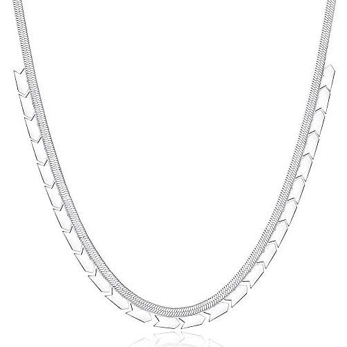 Womens Necklace 18k Necklace Stainless Steel Jewelry Women Stainless Steel Necklace Women Necklace Width 4mm Total Length 15.7inches+1.9inches Adjustable