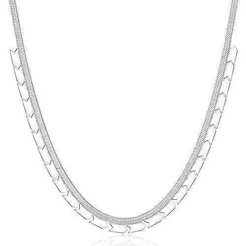 Womens Necklace 18k Necklace Stainless Steel Jewelry Women Stainless Steel Necklace Women Necklace Width 4mm Total Length 15.7inches+1.9inches Adjustable