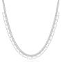 Womens Necklace 18k Necklace Stainless Steel Jewelry Women Stainless Steel Necklace Women Necklace Width 4mm Total Length 15.7inches+1.9inches Adjustable