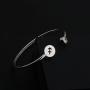 Zuo Bao Simple Zodiac Sign Cuff Bracelet with Birthstone Birthday Gift for Women