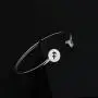 Zuo Bao Simple Zodiac Sign Cuff Bracelet with Birthstone Birthday Gift for Women