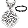 GUNGNEER Stainless Steel Silvertone Irish Celtic Knot Pendant Eternal Love Necklace Protection Amulet Talisman GUNGNEER Stainless Steel Silvertone Irish Celtic Knot Pendant Eternal Love Necklace Protection Amulet Talisman