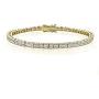 GemStar USA Cubic Zirconia Princess-Cut Channel Set Fashion Tennis Bracelet