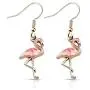 Pink Enamel Flamingo Bird Dangle Earrings Owl Earrings Unicorn Earrings Daisy Earrings Romantic Bird Jewelry for Women Girls