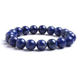 Lantine 8mm Natural Gemstone Stone Bracelet for Men Women Unisex 7 Inch Stretch Bead Bracelet Energy Healing Crystal Jewelry