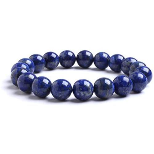 Lantine 8mm Natural Gemstone Stone Bracelet for Men Women Unisex 7 Inch Stretch Bead Bracelet Energy Healing Crystal Jewelry
