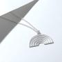 Boma Jewelry Sterling Silver Rainbow Necklace, 18 Inches