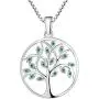 YL Tree Necklace 925 Sterling Silver Tree of Life Pendant Gemstone White/Rose Gold Plated Jewelry YL Tree Necklace 925 Sterling Silver Tree of Life Pendant Gemstone White/Rose Gold Plated Jewelry