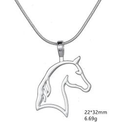 My Shape Cut Out Horse Head Pendant Necklace Best for Cowgirl Teen Girls Equestrian Birthday Gift Jewelry